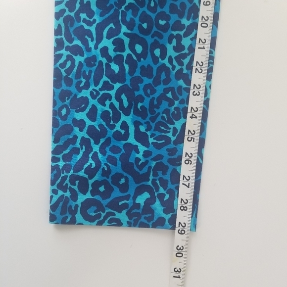 NWT Lilly Pulitzer Kelly Stretch Pant Oyster Bay Navy Leopard Print Size 8 - Picture 12 of 14
